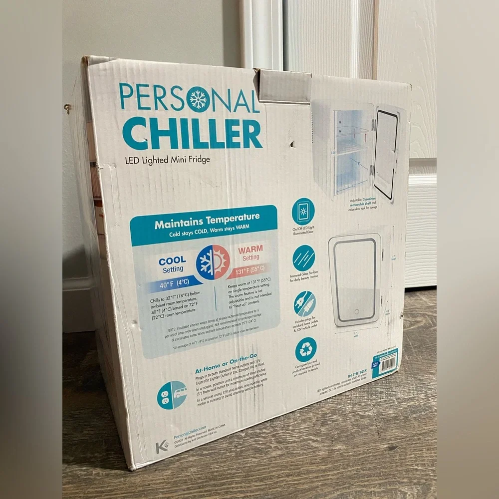 Personal Chiller LED Lighted Mini Fridge